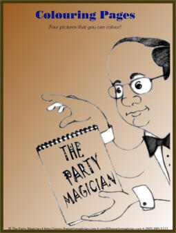 Colouring pages featuring The Party Magician